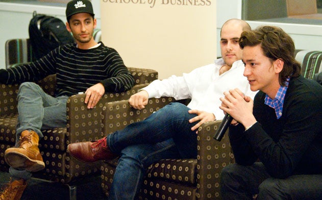 The three Sweetgreen founders answer questions from students.