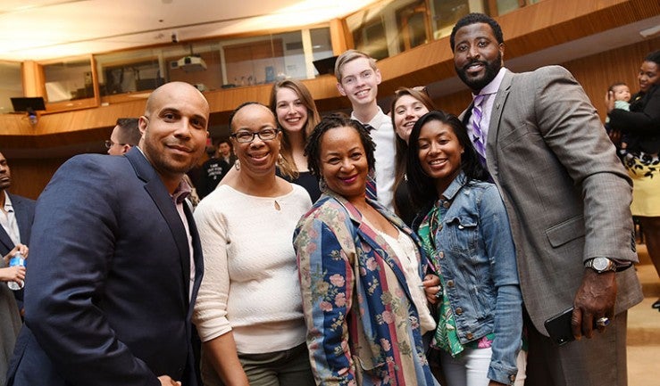  Brian Ferguson, Detrice Mason, Jessica Scoratow, Audrey Gibson, Alex Feltes, Mattie Haag, Dominique Gibson and Jimmie Gardner stand together