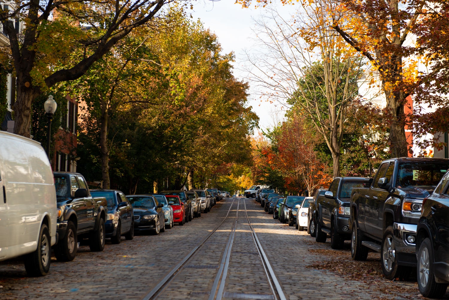 The neighborhood on a fall day