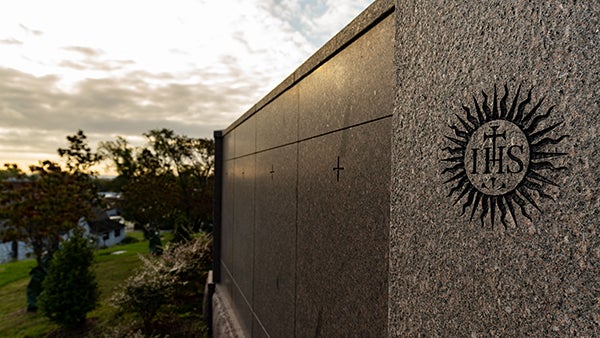 The columbarium at Holy Rood Cemetery 