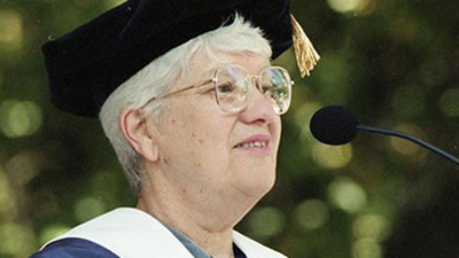 Vera Rubin in cap and gown