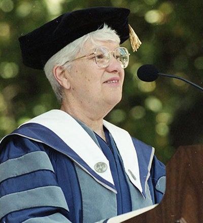 Vera Rubin in cap and gown