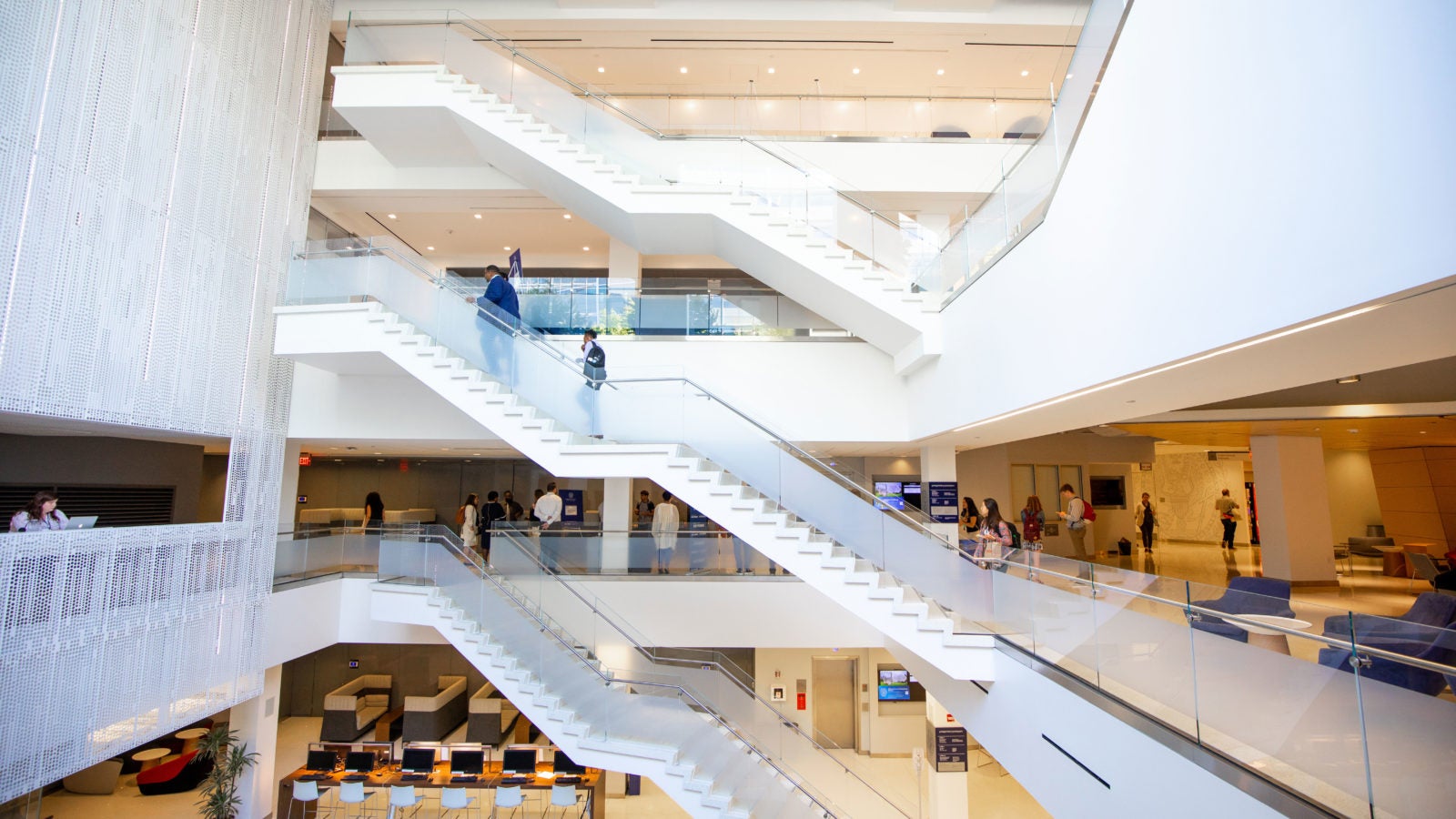 Staircases in the school of continuing studies.