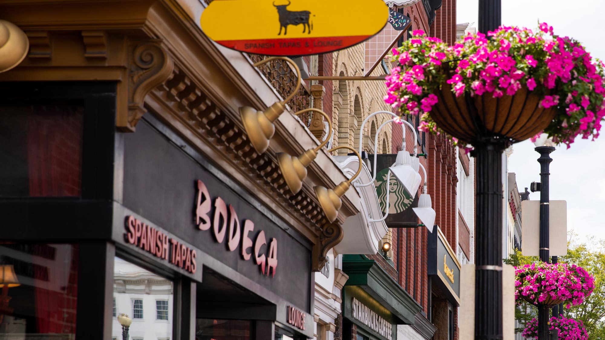 Photo of neighborhood restaurant signs