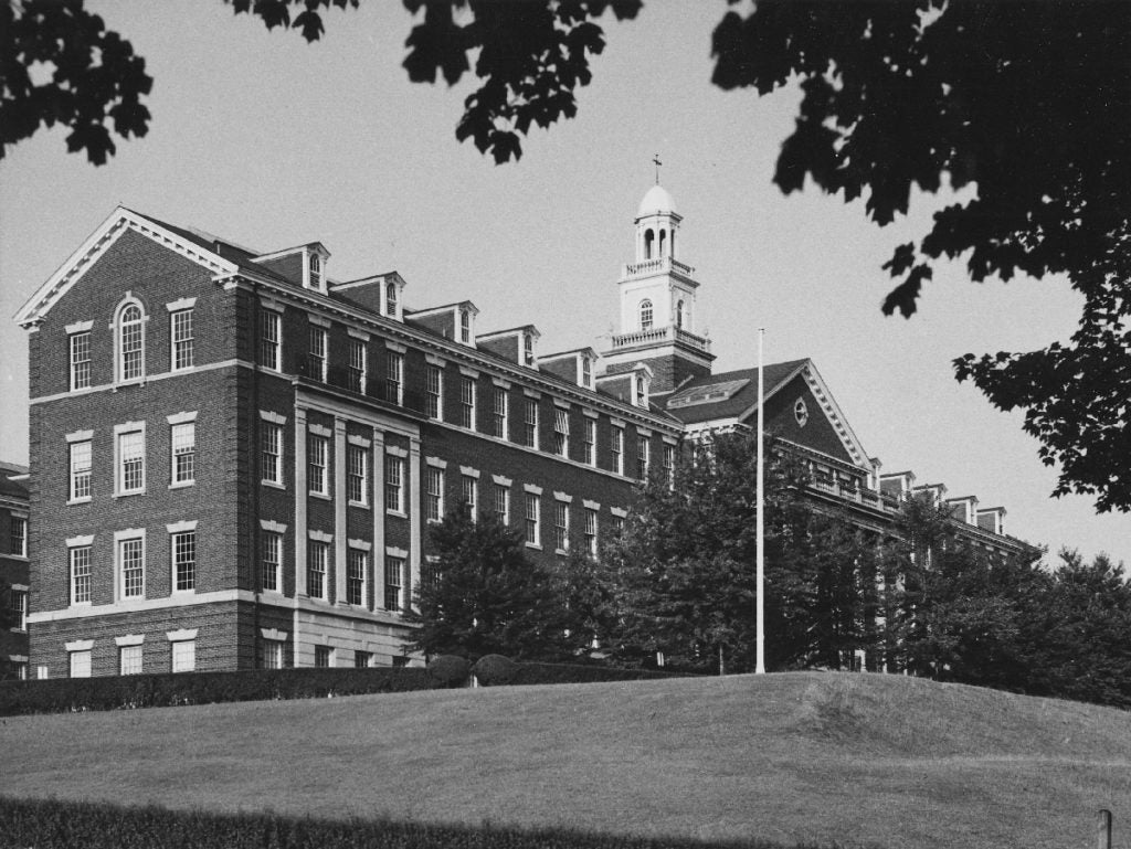 A historic photo of the Med-Dent building.