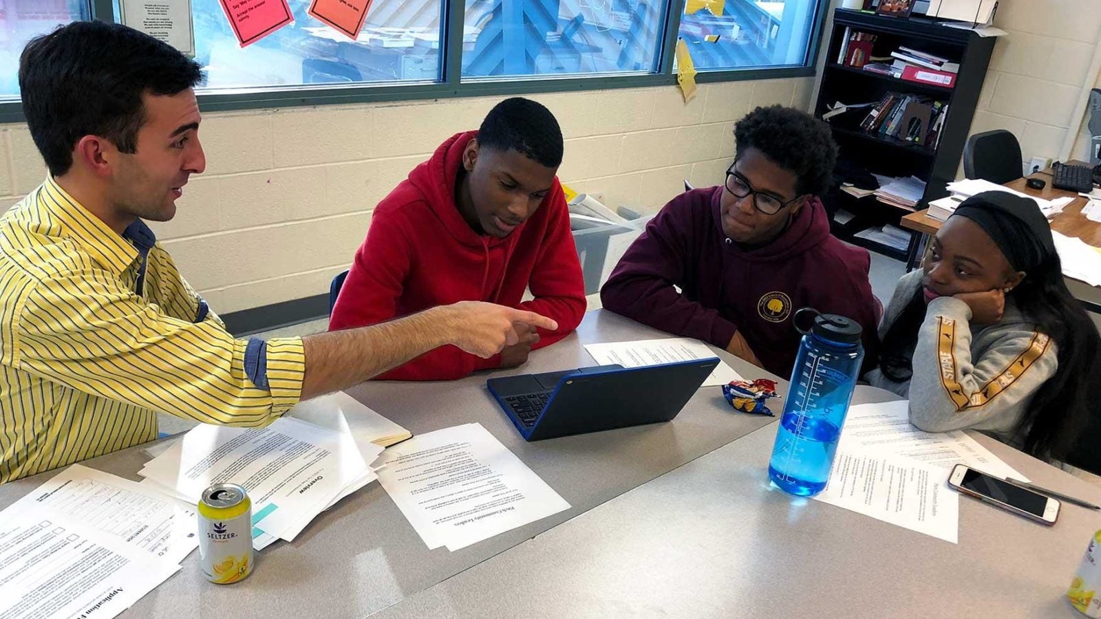 McCourt students and high school students work together