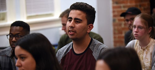 Students sitting in the audience