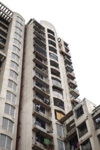 High rise building of high-density apartments