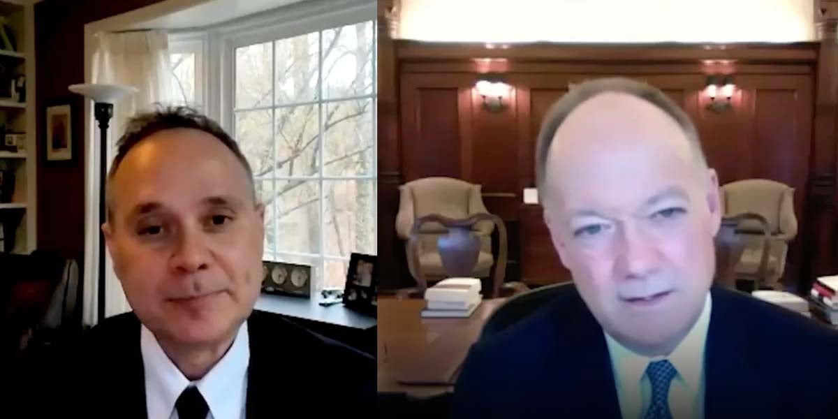 Eddie Maloney and President DeGioia