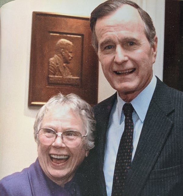 Lillian Brown with George H.W. Bush