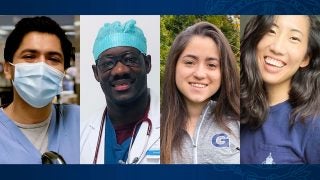 Side-by-side photos of Ariana Mastrogiannis, Ebou Cham, Jaskaran Singh and Cynthia Pham.