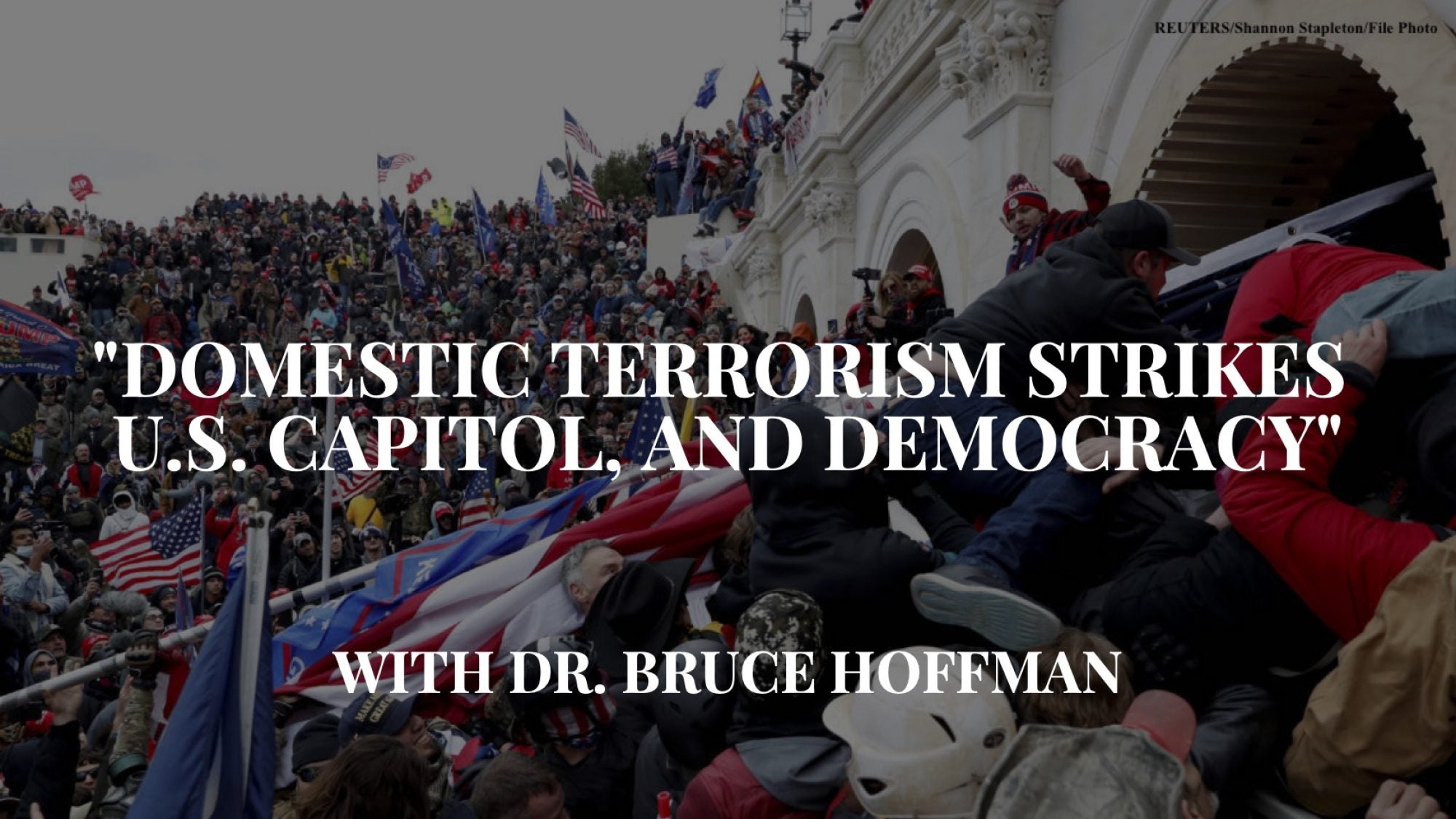 Promotion of the Center for Jewish Civilization&#039;s January 14 event, &quot;Domestic Terrorism Strikes U.S. Capitol, and Democracy.&quot;