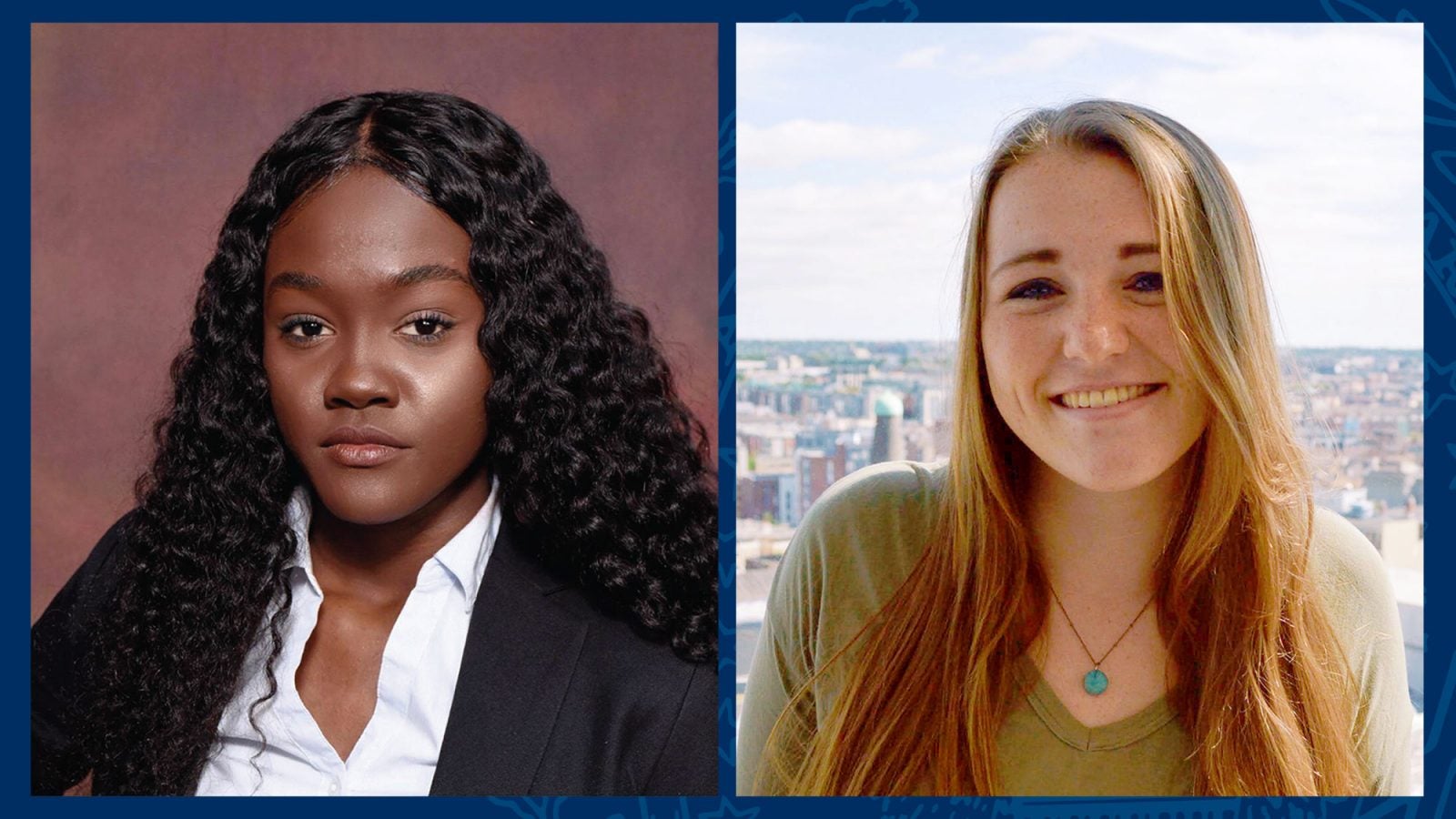 Side-by-side image of deye Radia Mbengue and Emma Dorshimer.