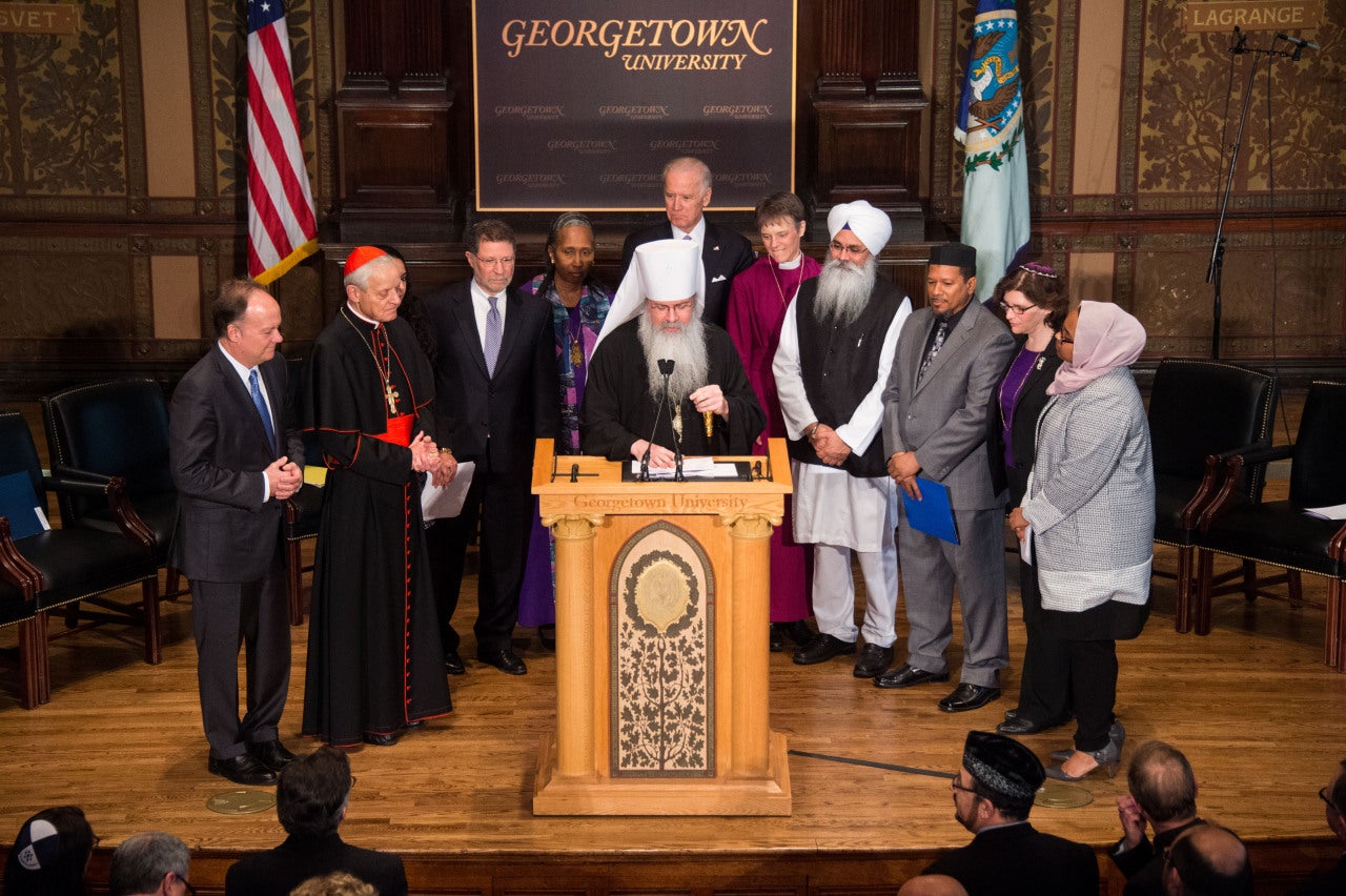 VIce President Biden speaks with faith leaders