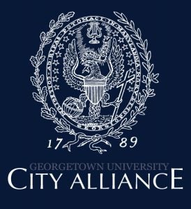 Georgetown University Seal with the words Georgetown University City Alliance