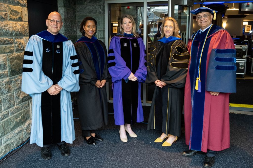 Deans of the undergraduate schools wear formal regalia