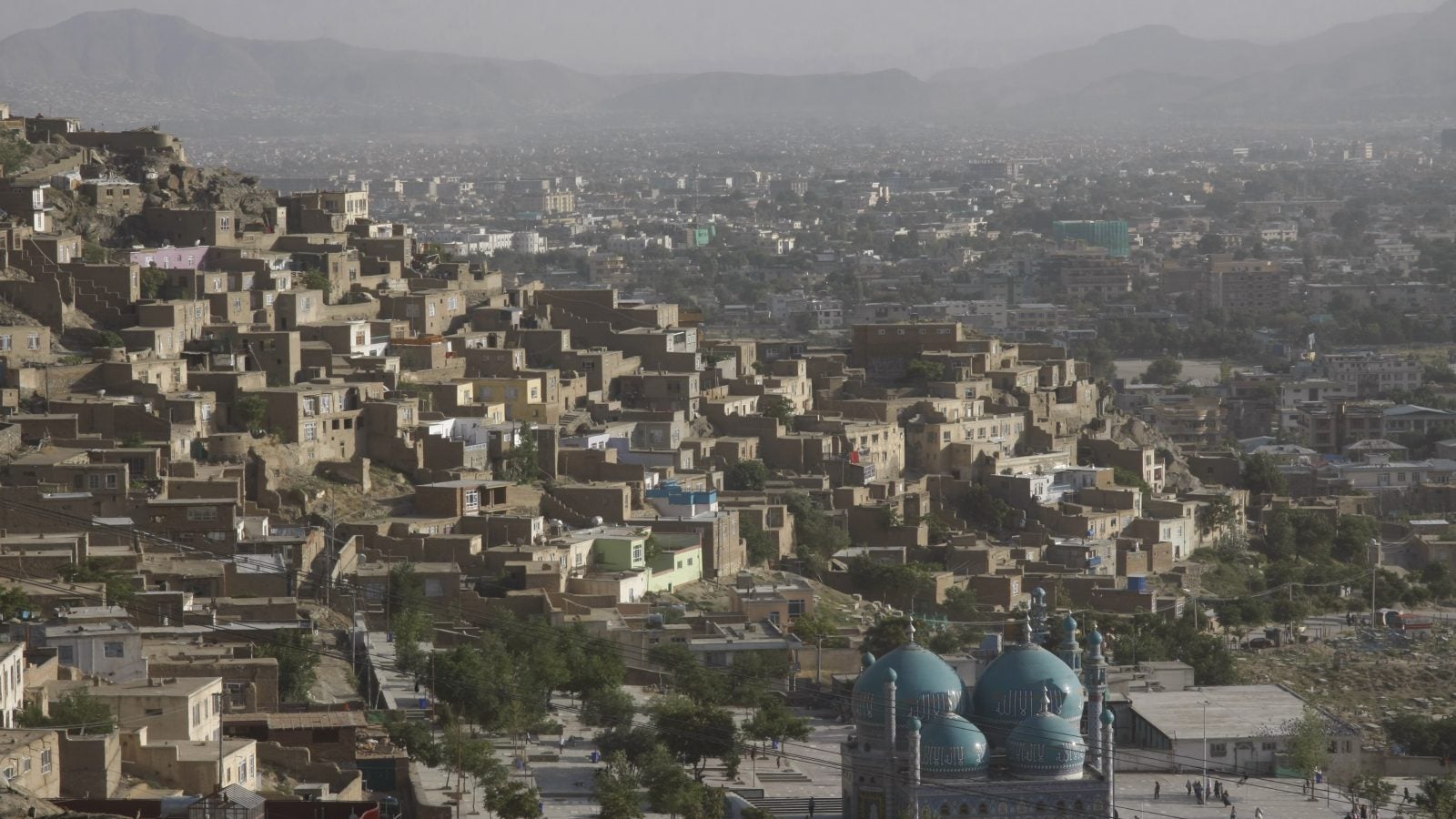 Aerial view of Kabul, Afghanistan