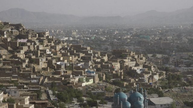 Aerial view of Kabul, Afghanistan