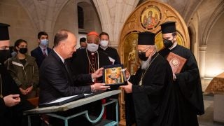 The Ecumenical Patriarch, renown for advancing interreligious dialogue and reconciliation worldwide, attended an interfaith ceremony with Cardinal Wilton Gregory, archbishop of Washington, DC, Georgetown President John J. DeGioia, Thomas A. Reynolds III, chair of Georgetown&#039;s Board of Directors, and Georgetown University students. 