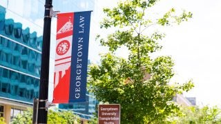A banner that says Georgetown Law