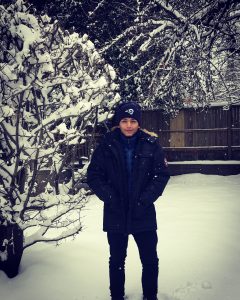 Andy Marquez pictured during his first winter in Washington, DC