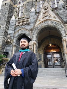 Shuja Jamal at his graduation from the McCourt School of Public Policy in 2019.