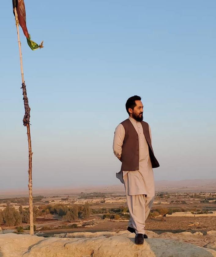 Shuja Jamal pictured in Helmand Province, Afghanistan.