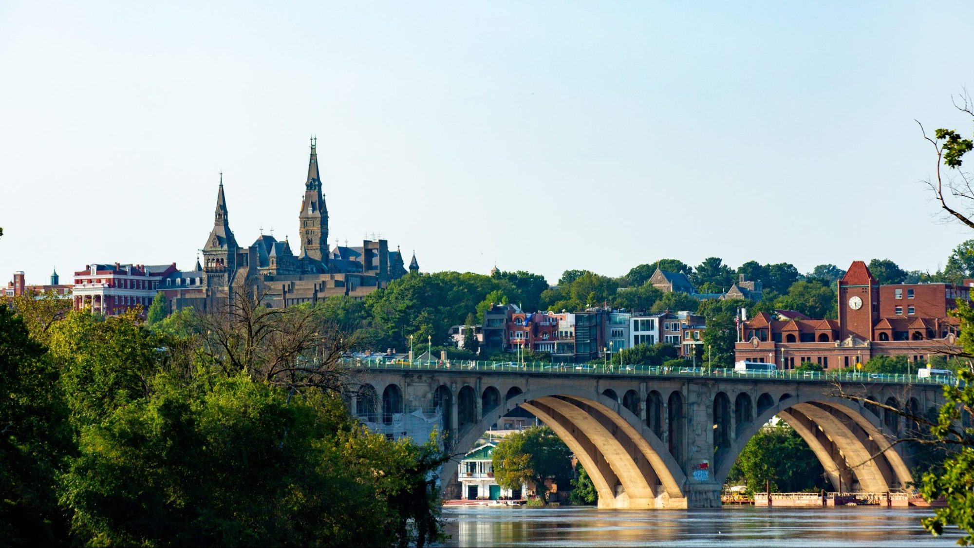 Georgetown as seen from the Key Bridge