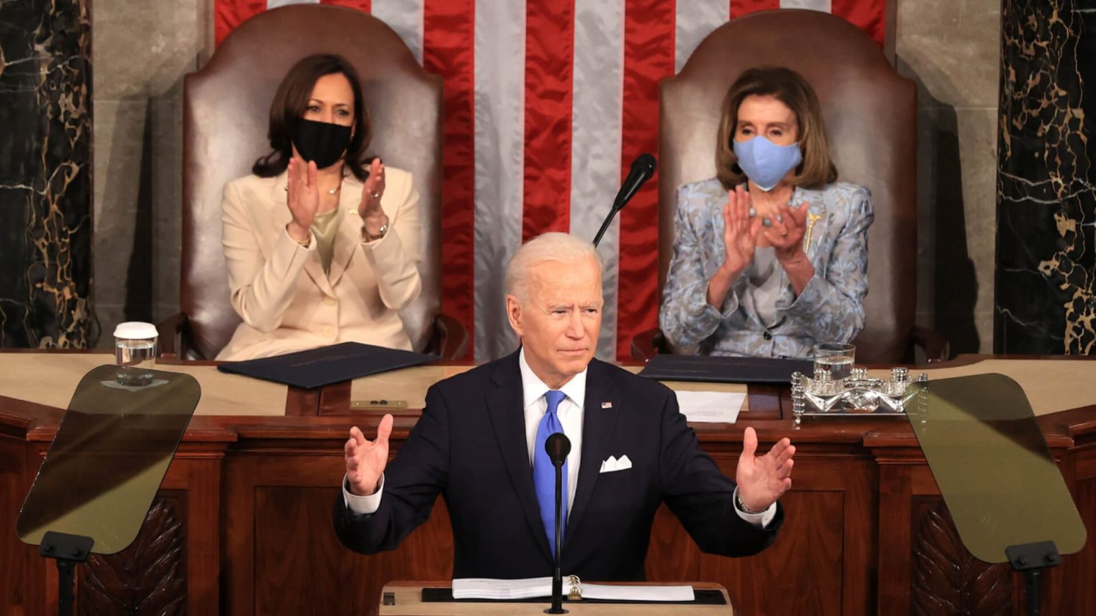 An image of President Biden speaking.