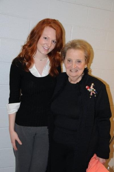 Elspeth Williams (SFS'08) with Madeleine Albright