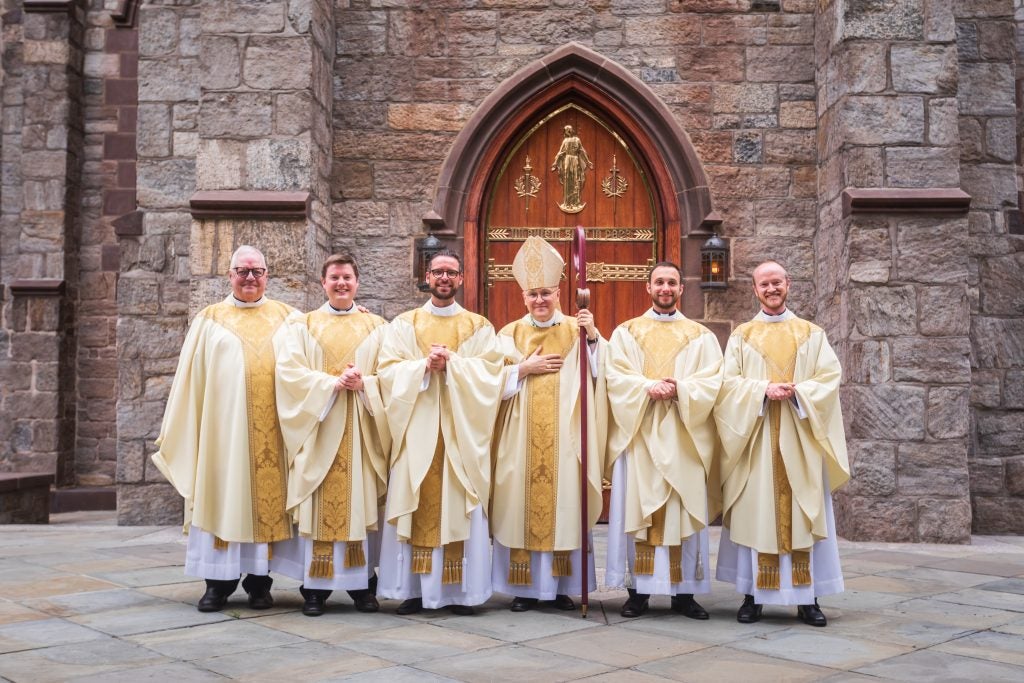 Danny Gustafson (C'11) at his ordination in June 2021.