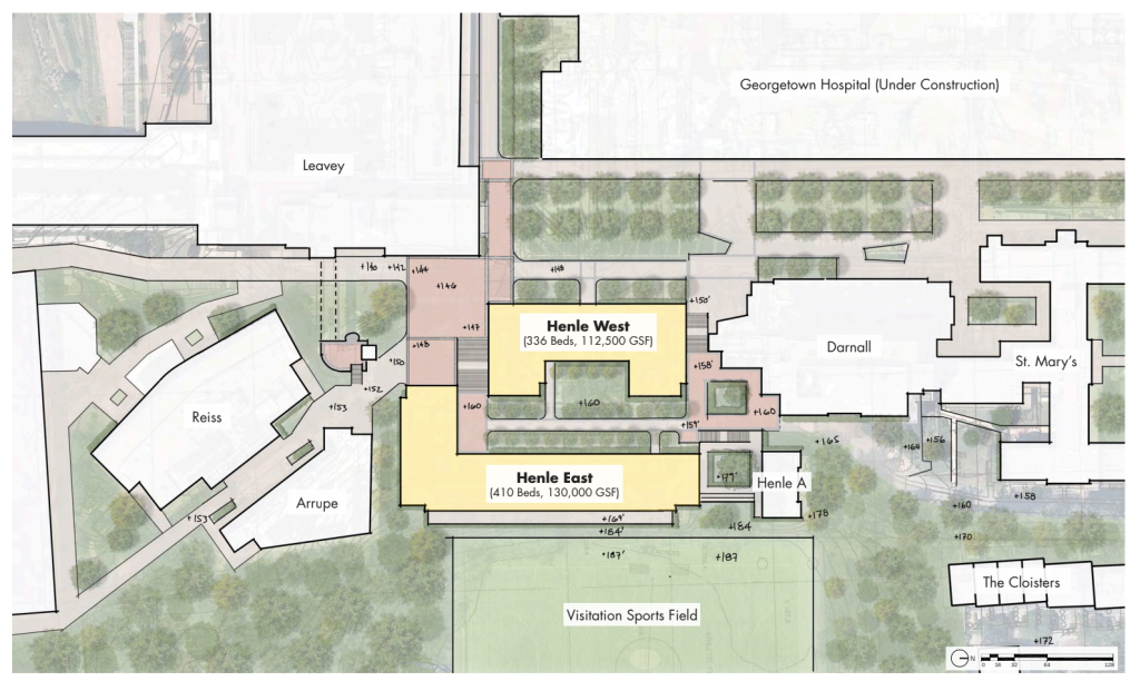 A rendering of the site map for Henle.