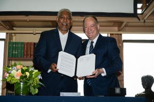 Georgetown and the Southern University System sign a memorandum of understanding.