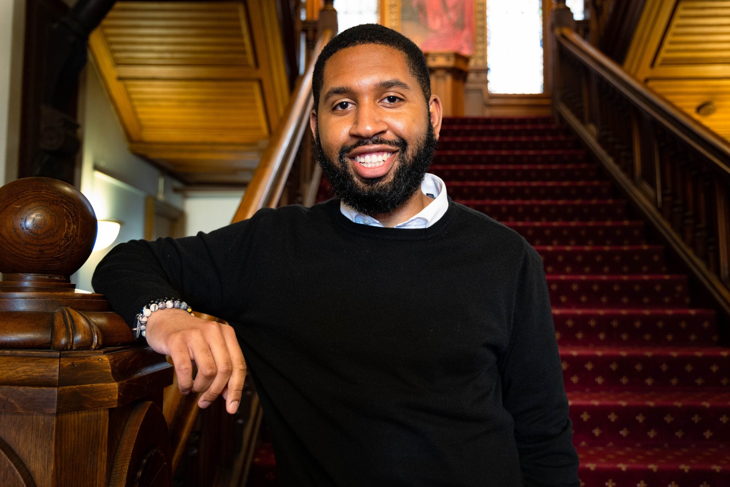 An image of Rev. TauVaughn Toney, Georgetown’s Protestant Christian chaplain who joined the university in March