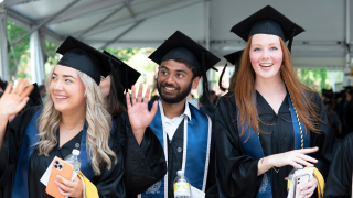 An image of students at NHS graduation