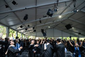 An image of the School of Business graduation at Georgetown.