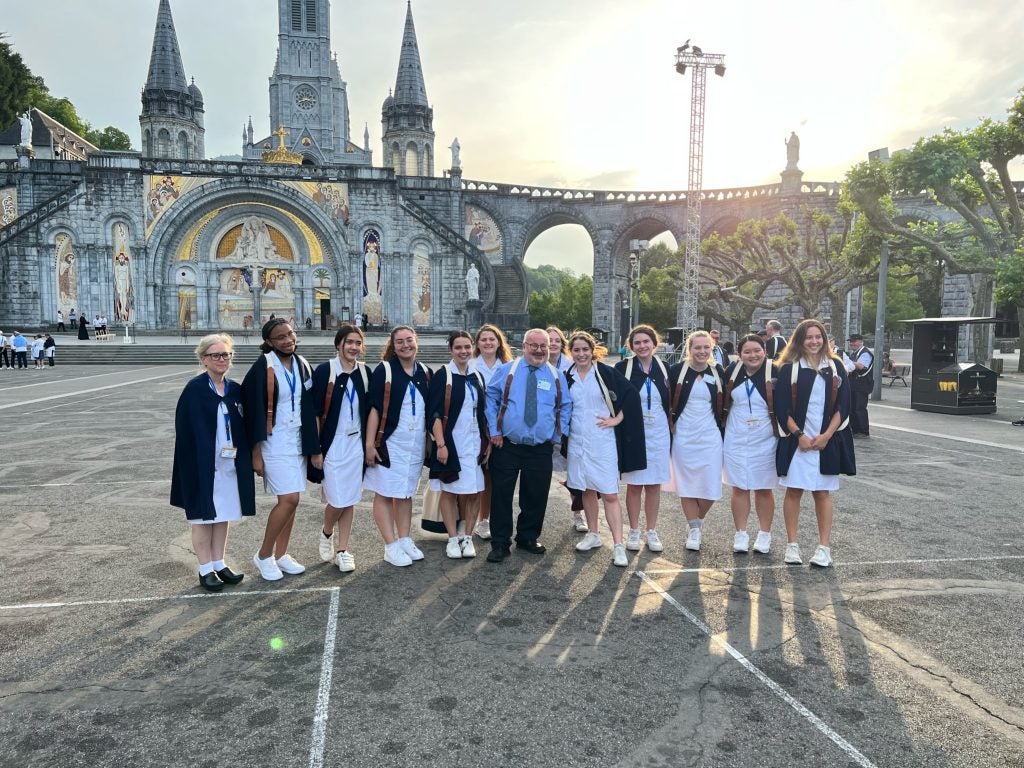 Nursing students in Lourdes, France