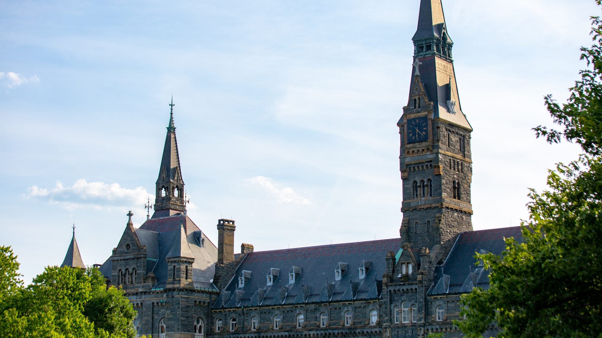 A photo of Healy Hall and its clocktower