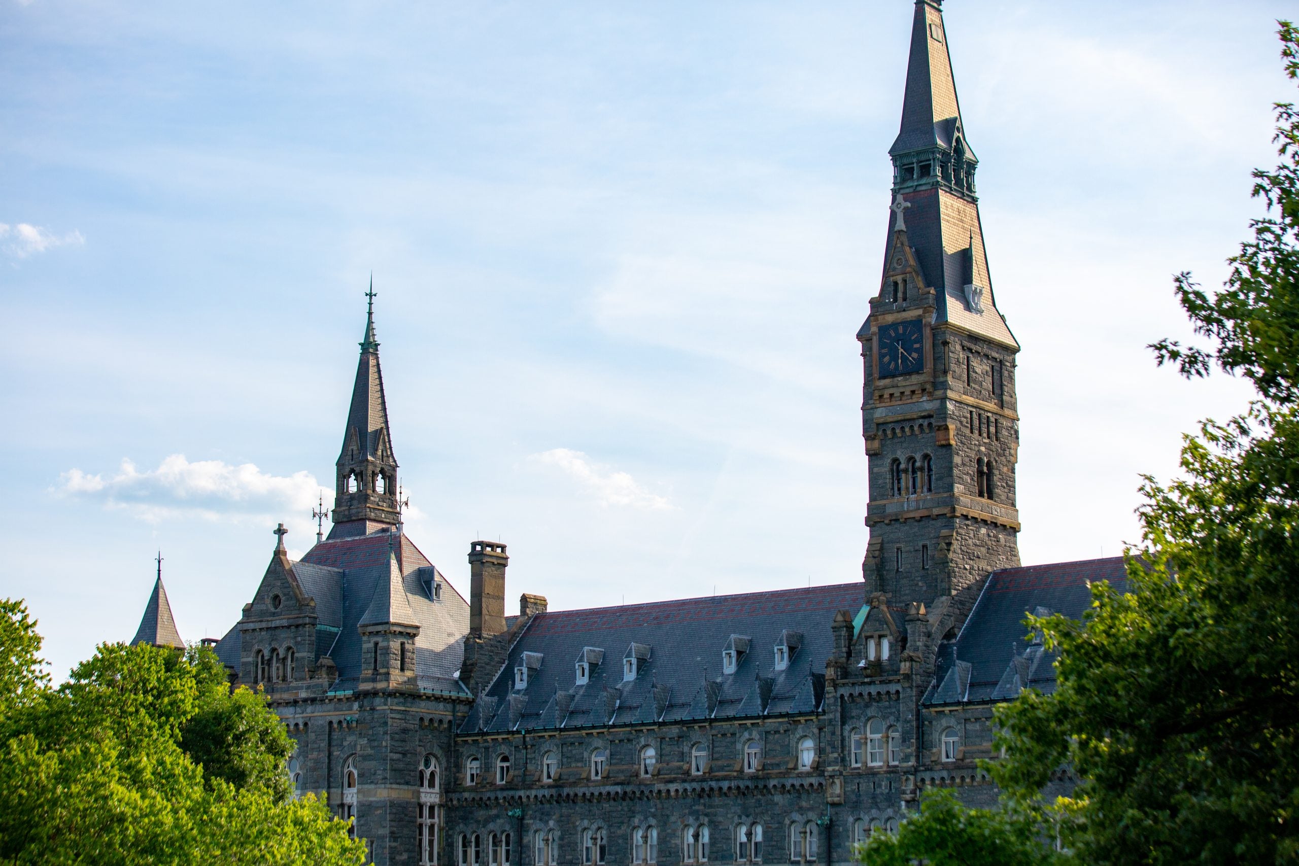 A photo of Healy Hall and its clocktower