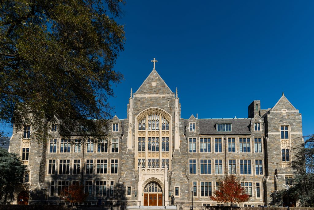 An image of the exterior of White Gravenor, a building on Georgetown's campus