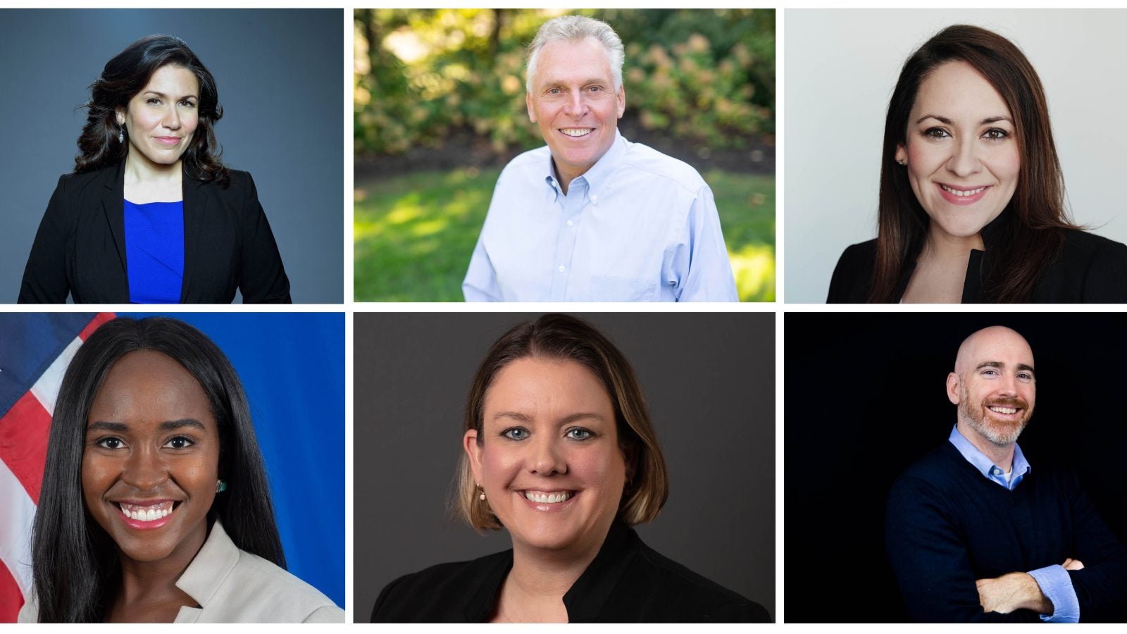 An image of six headshots of the 2022 GU Politics Fellows