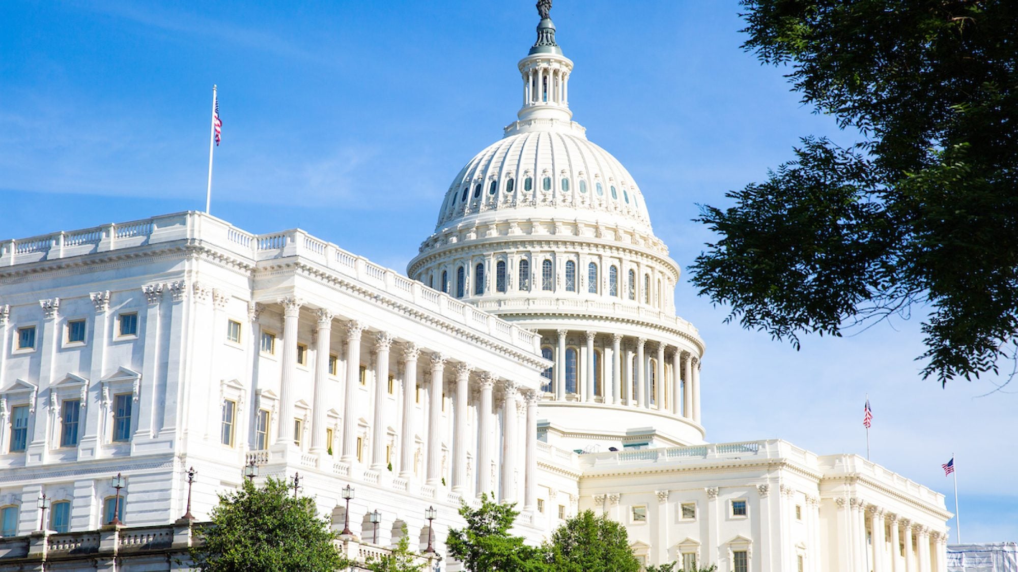 U.S. Capitol from Senate side, during daytime.