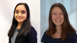 Side-by-side headshots of Roma Dhingra and Naomi Greenberg