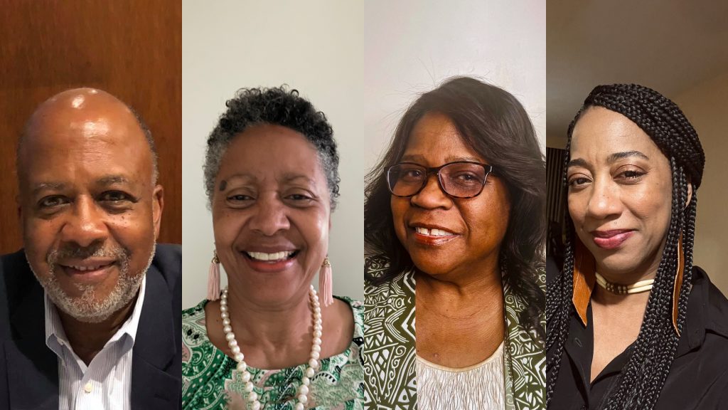 Four side-by-side headshots of leaders of the Southern Maryland Descendant Gatherings, a recipient of Georgetown's Reconciliation Fund.
