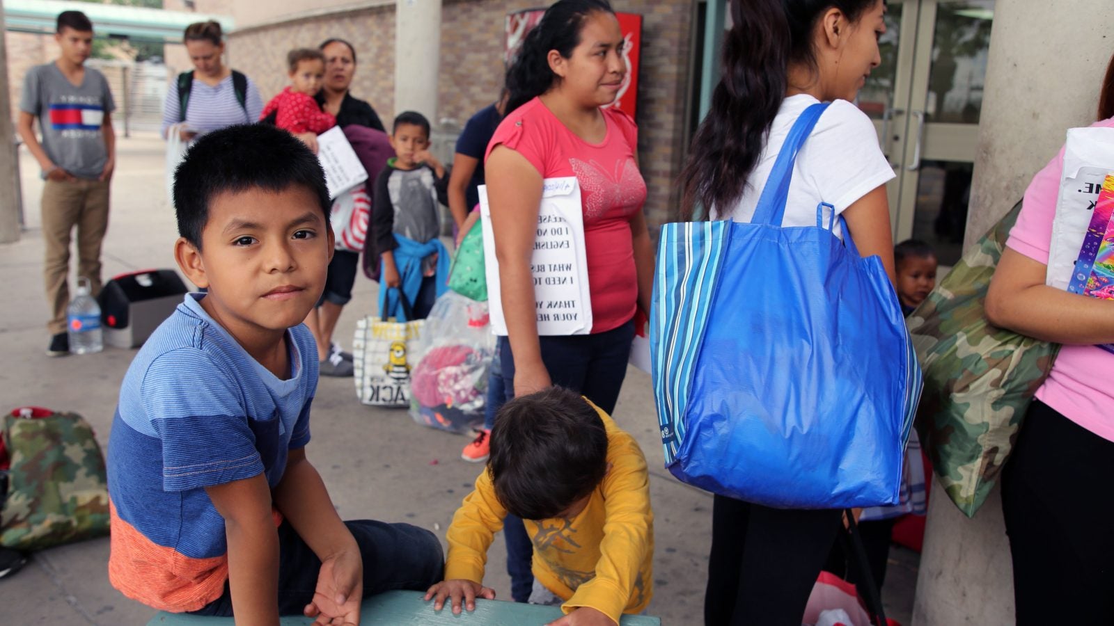 Young boy at the U.S.-Mexico border