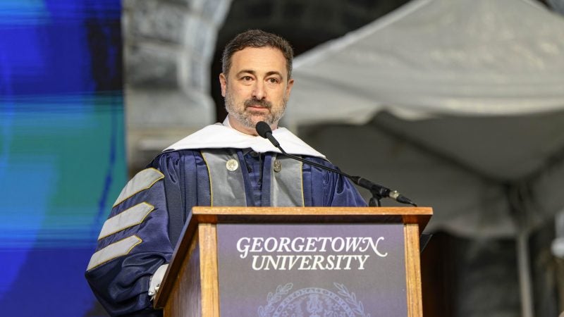 Igor Smelyansky (MBA&#039;05), CEO of Ukrainian Postal Service, spoke at the School of Business&#039; graduate school commencement ceremony.