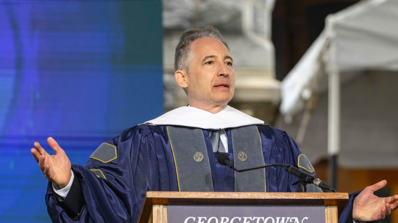 Brian Greene, professor of Physics and Mathematics and Director of the Center for Theoretical Physics at Columbia University, spoke at the Graduate School of Arts &amp; Science&#039;s commencement ceremony.