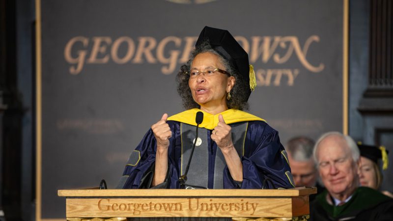 Dr. Camara Phyllis Jones Leverhulme, visiting professor in the Department of Global Health &amp; Social Medicine at King&#039;s College London, spoke at the School of Health&#039;s commencement ceremony.