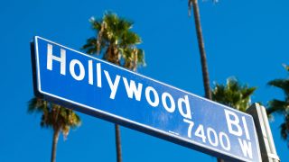 Hollywood street sign