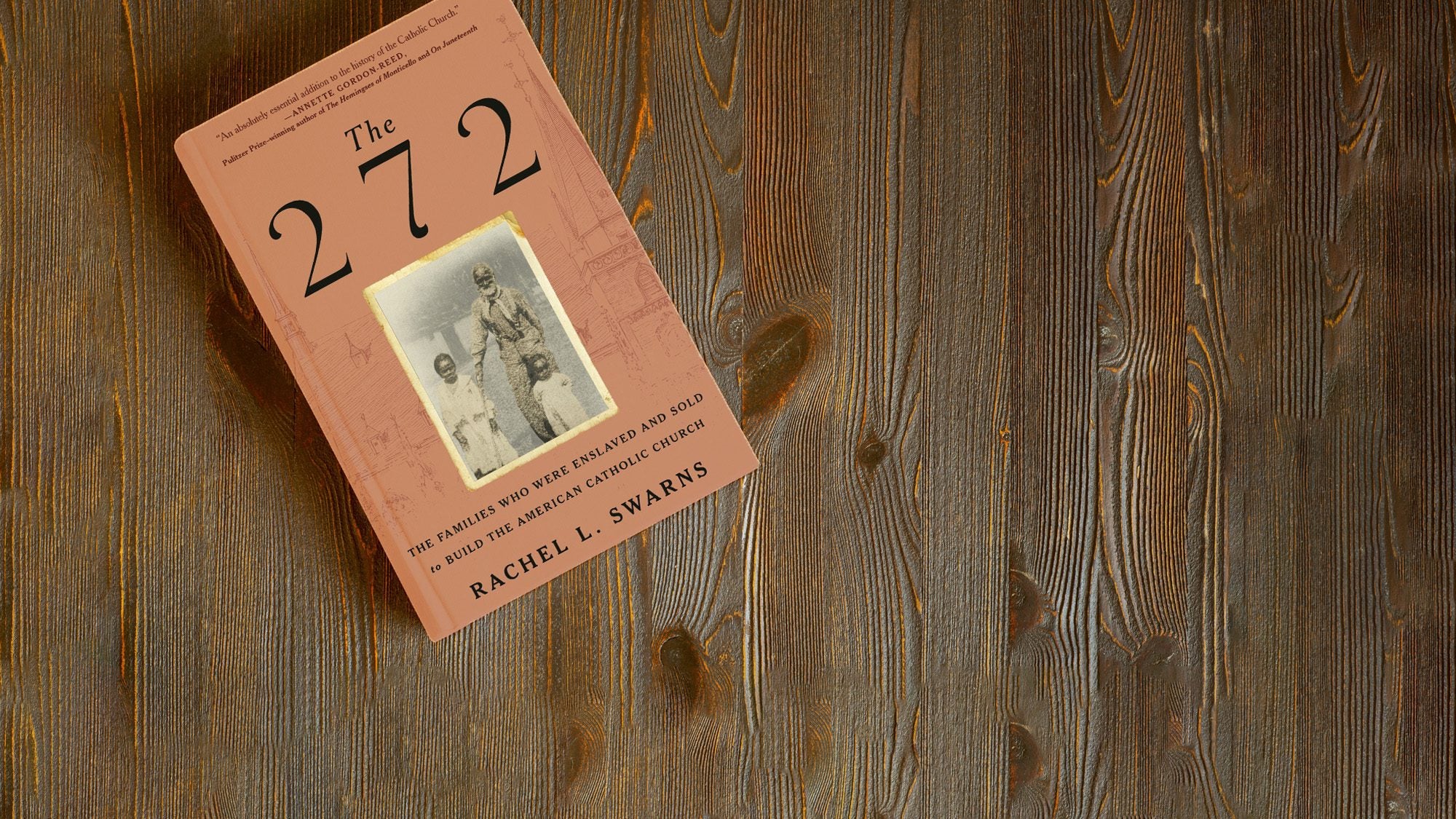 The 272 book, from above, set on table.